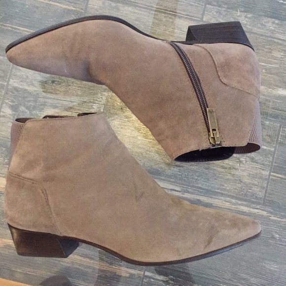 Aquatalia Franca WaterproofTan Suede Leather Boots - Picture 2 of 8